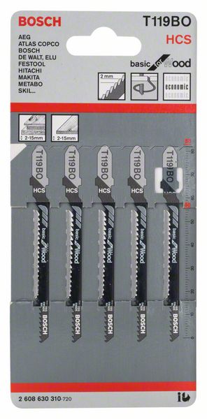 Пилки для электролобзика BOSCH T119 BО
