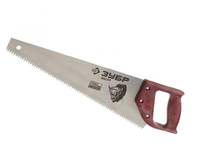 Ножовка ЗУБР "МАСТЕР" 500 мм, по дереву, прямой крупный зуб, пластиковая ручка, шаг зуба 5мм (1525-05-50)